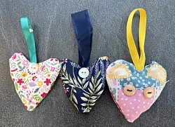 Lavender bags in pretty heart designs